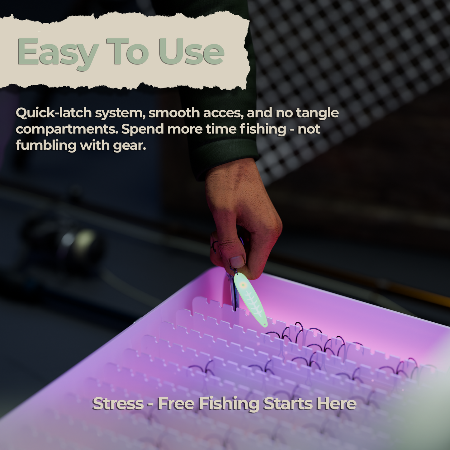 Tackle In A Box™ | UV Charging Tackle Box for Glow Lures, Flashers, Flies & More!