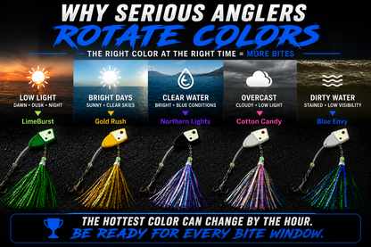 TIAB Premium Salmon Meat Rig 5-Pack – UV Great Lakes Meat Rigs with Twinkies – 5 Proven Colors for Salmon & Lake Trout